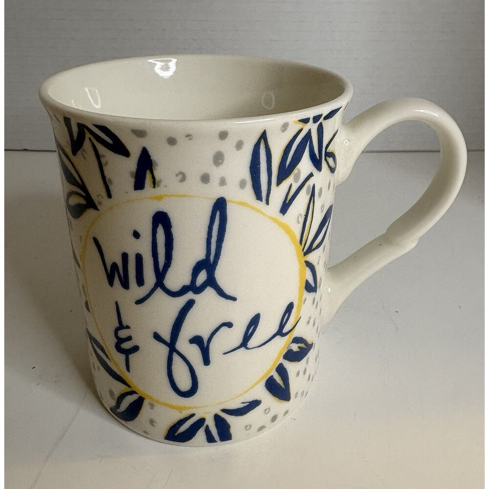 Patina Vie “Wild & Free” Ceramic Coffee Mug. 16oz.